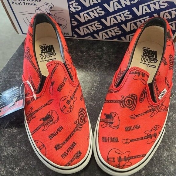 Vintage Paul Frank Vans, Mens, 2001 Slip-on Sneakers *RARE, Size 11